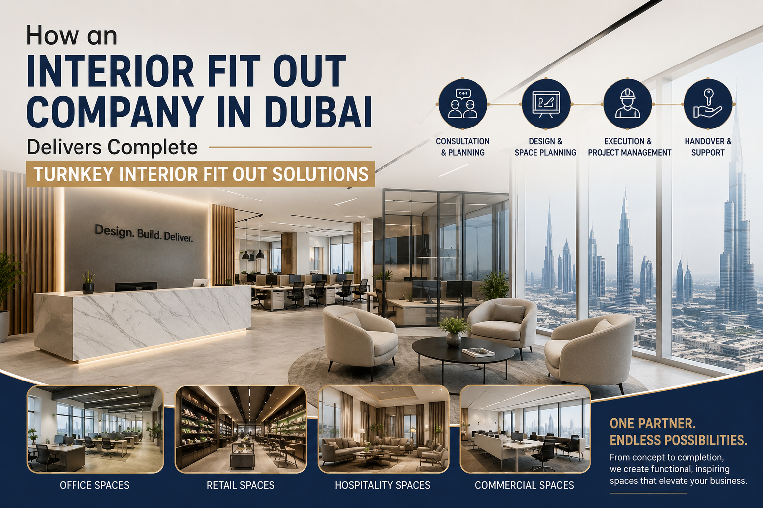 How an Interior Fit Out Company in Dubai Delivers Complete Turnkey Interior Fit Out Solutions